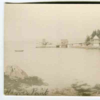 Postcard of Hewes Point steamboat dock