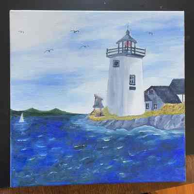 2023 Painting of Grindle Point Lighthouse