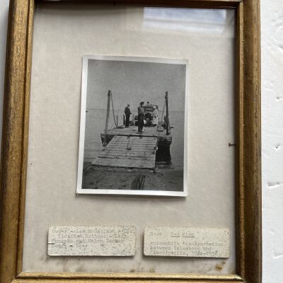 Black and White Photo, Isleboro Ferry Red Wing