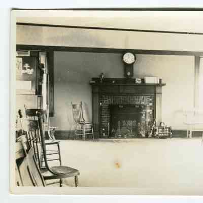 Postcard of interior of Islesboro Free Library