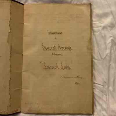 Statement of General Average, MSS Book Schooner Lester A. Lewis