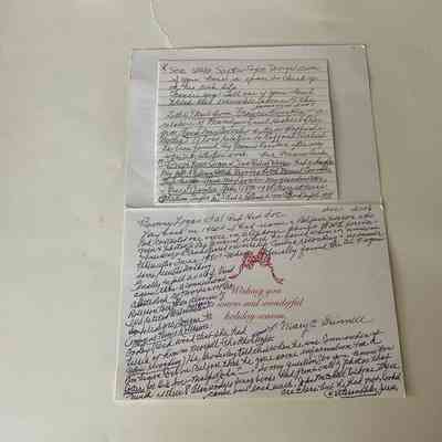 Letter from Mary Ella Grinnell to Bunny Logan with IHS notes