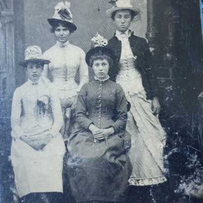 Assemblage of tintype portraits