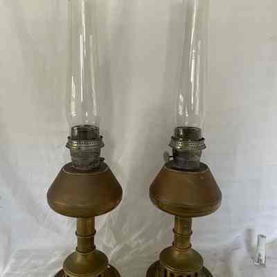 Set of Brass Kerosene Lamps