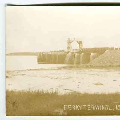 Postcard of the ferry terminal