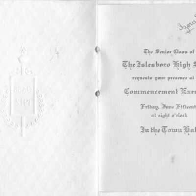 IHS Commencement Invitation, first page
