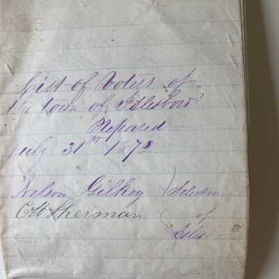 List Of Voters 1872