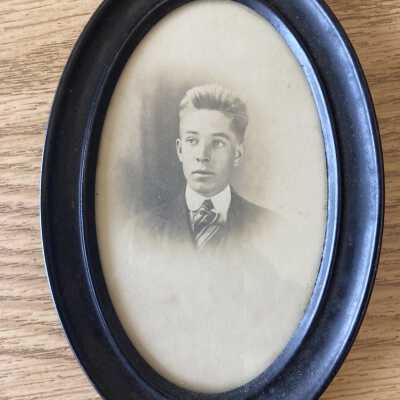 Small framed photograph of Lorenzo Dodge
