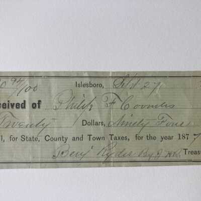Coombs Tax Receipt