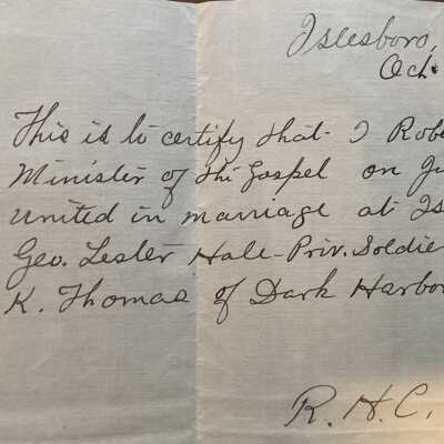 Marriage certificate