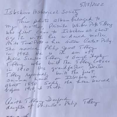 Letter from Anita Tiffany Dunford