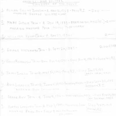 Trim family tree, page 1