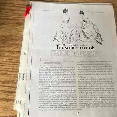 Folder of information on Charles Dana Gibson