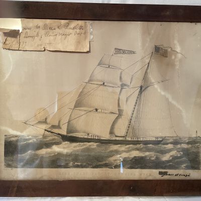 Framed lithograph of Morning Star