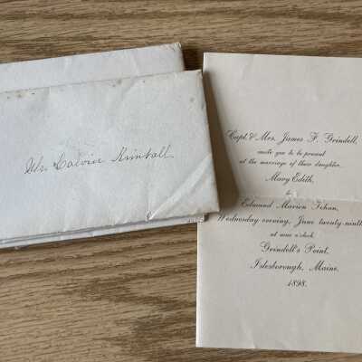 Wedding invitations, late 19th and early 20th century