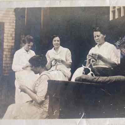 "Knitting Party at Mrs. Kissell's
