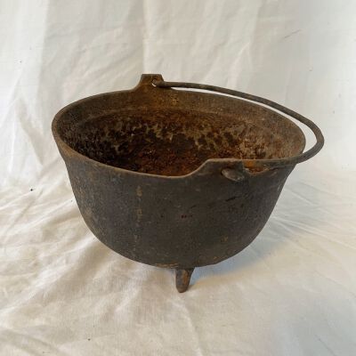 Three Legged Cast Iron Pot
