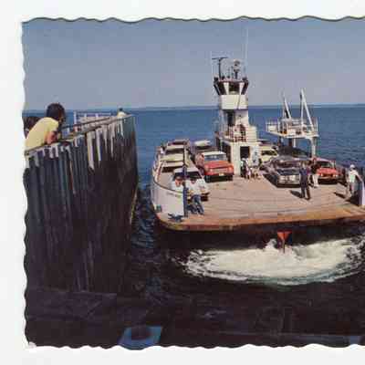 Postcard of the Gov. Muskie leaving Lincolnville