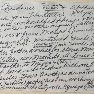 Mary Ella Rolerson Grinnell postcard