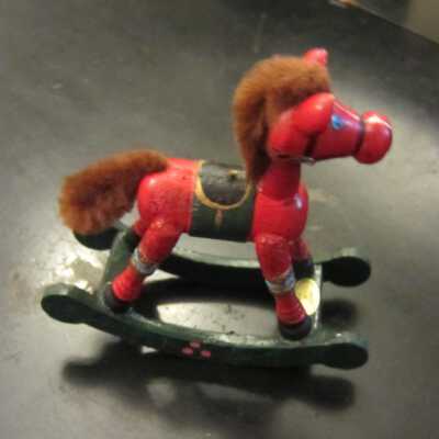 Rocking horse, dollhouse