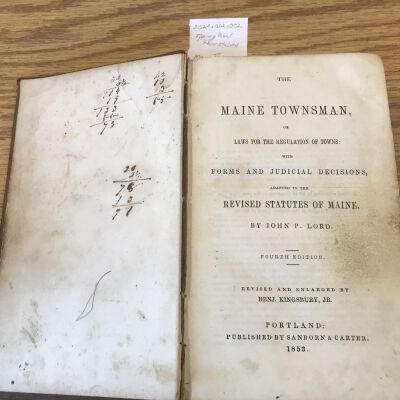 Maine Townsman, or Laws for the regulation of towns