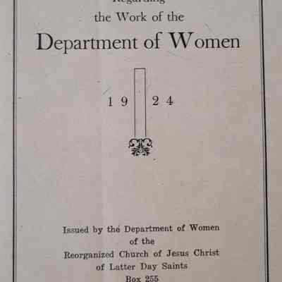 Revised Instruction Regarding the Work of the Deptartment of Women