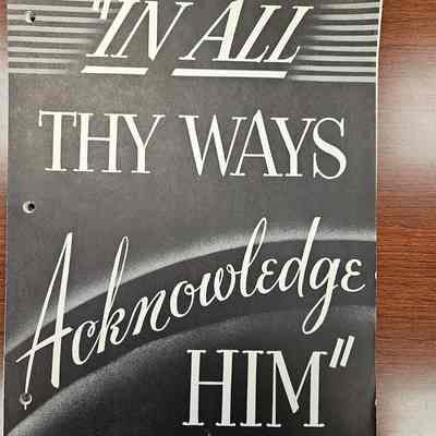 In All Thy Ways