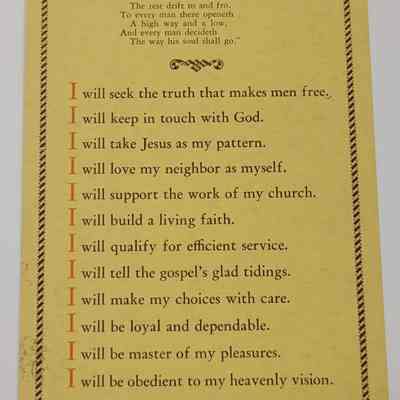 Youth's Pledge 1930