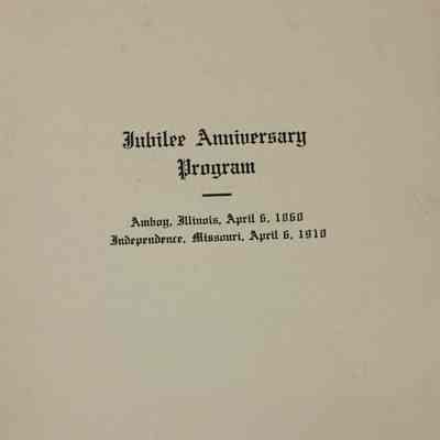 Jubilee Anniversary Program Amboy Illinois