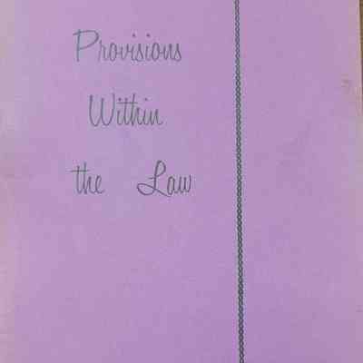 Provisions Within the Law James A Thomas