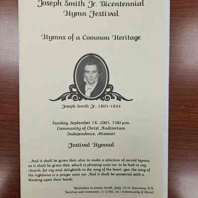 Joseph Smith Jr. Bicentennial Hymn Festival Hymns of a Common Heritage