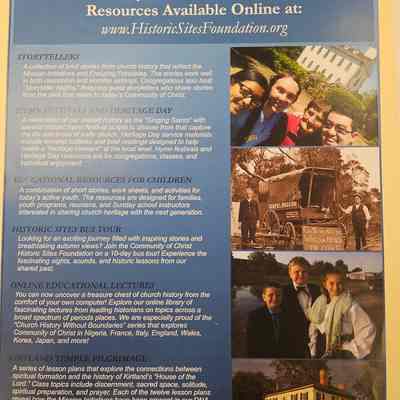 Community of Christ Church History Resources Available Online at: www.HistoricSitesFoundation.org