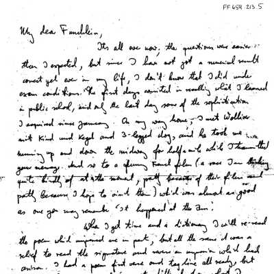FF459.213.5 - Letters to Fanchon from Heinz