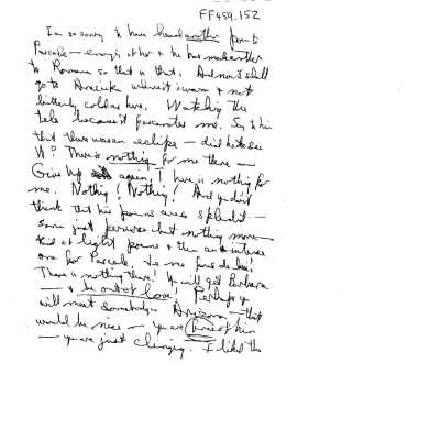 FF459.152 - Note - in which Fanchon appears envious of Pascale