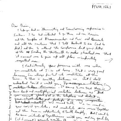 FF459.156.1 - Numerous draft thought to be for Brian