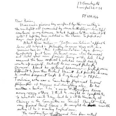 FF459.154 - Draft letters from Fanchon to Brian