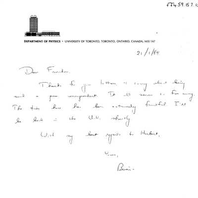 FF459.157.13 - Numerous letters to Fanchon from Brian
