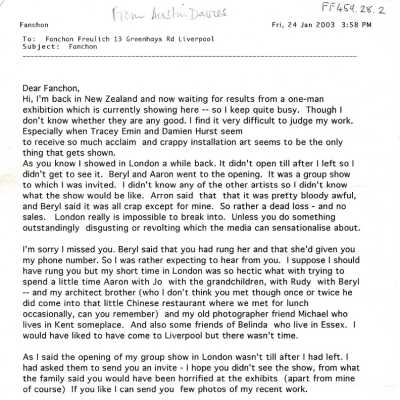 FF459.28.2 - Letters From Austin Davies