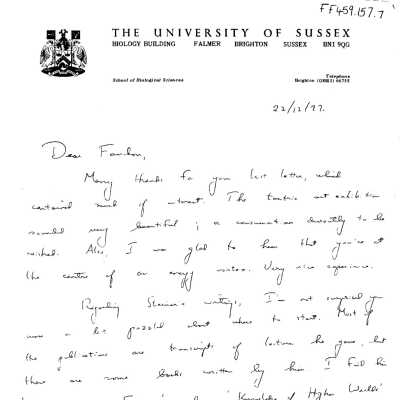 FF459.157.7 - Numerous letters to Fanchon from Brian