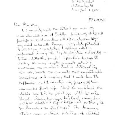 FF459.155 - Draft letter from Fanchon to Mai Wan