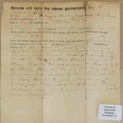 Documents Pertaining to Frederick A. Barker of Granville, New York