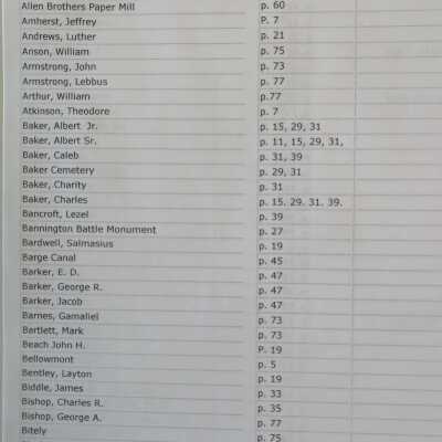 Index: Warpaths, Wildcats and Waterfalls