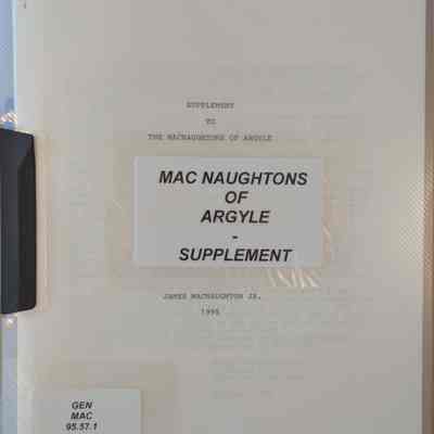 MacNaughtons Of Argyle Supplement