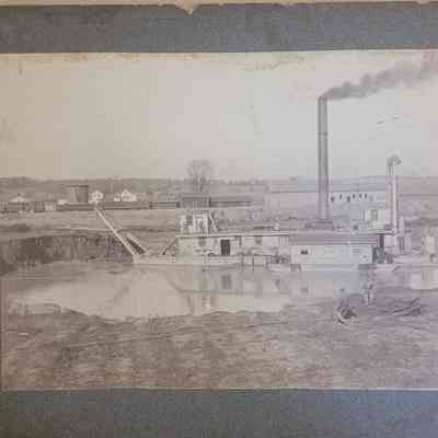 Collection of Champlain Canal Photographs- Dredge Fort Edward at Smith's Basin