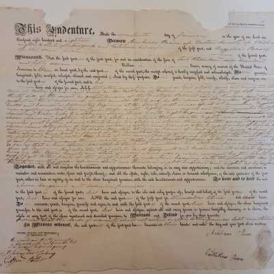 1818 Land Indenture from Easton, NY