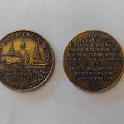 Knox Trail Trek 1775-76 Bicentennial 1975-76 Coins