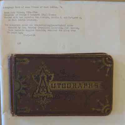 Autograph Book of Anna Gibson of West Hebron, NY