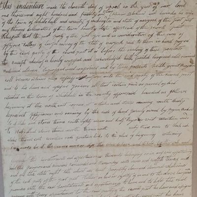 1821 Whitehall Land Record