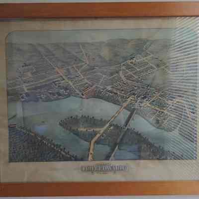 Bird's Eye View of Fort Edward NY: 1875