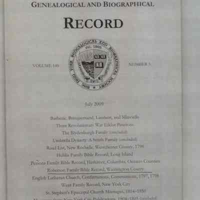 Roberson Family Bible Record, Washington County